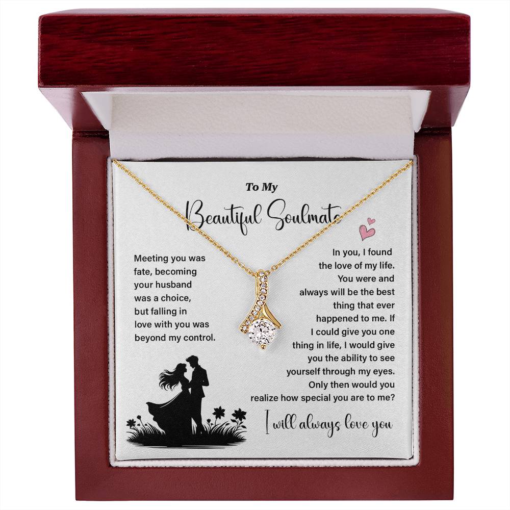 Beautiful Soulmate Necklace Gift with Card