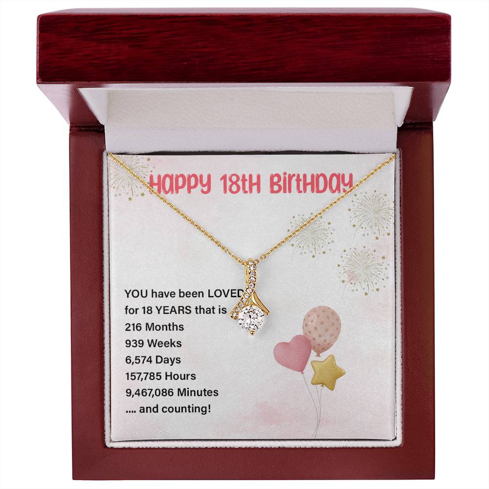 18th Birthday Necklace Gift for Her – Loved Every Minute Keepsake
