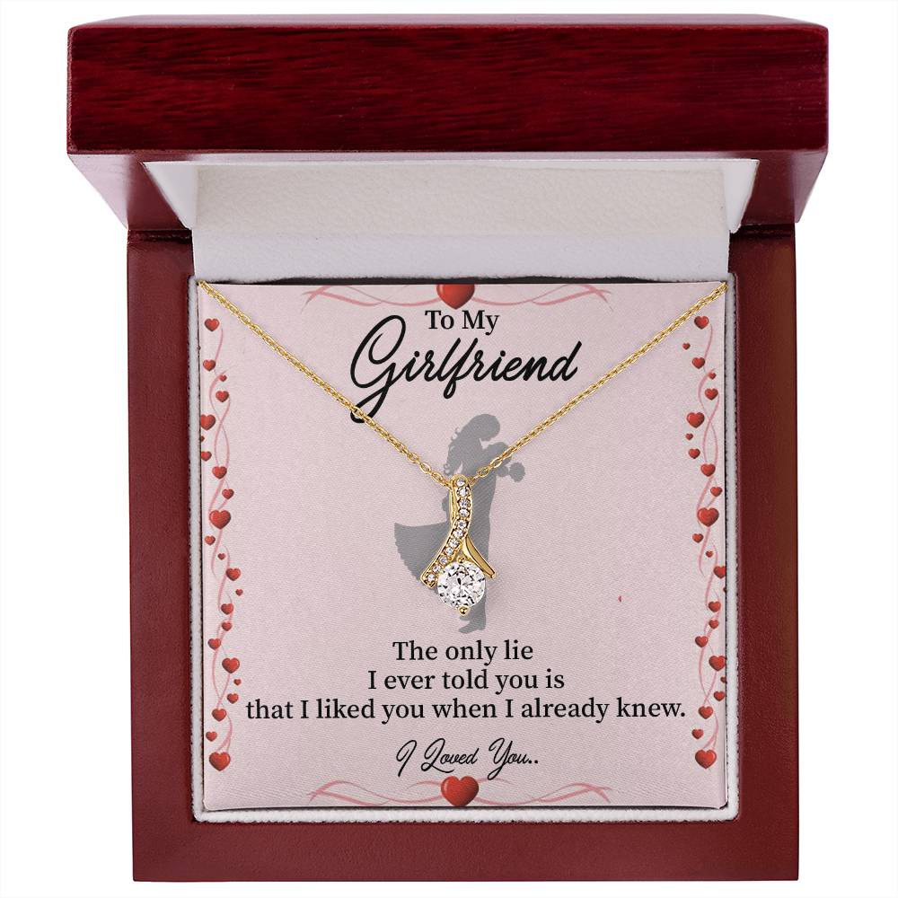 Necklace Gift for Girlfriend with Love Quote Card