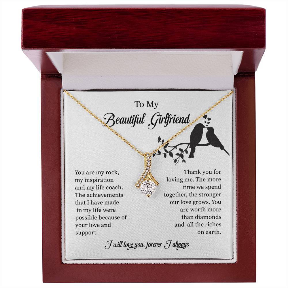 Emotional Girlfriend Necklace Gift with Message Card