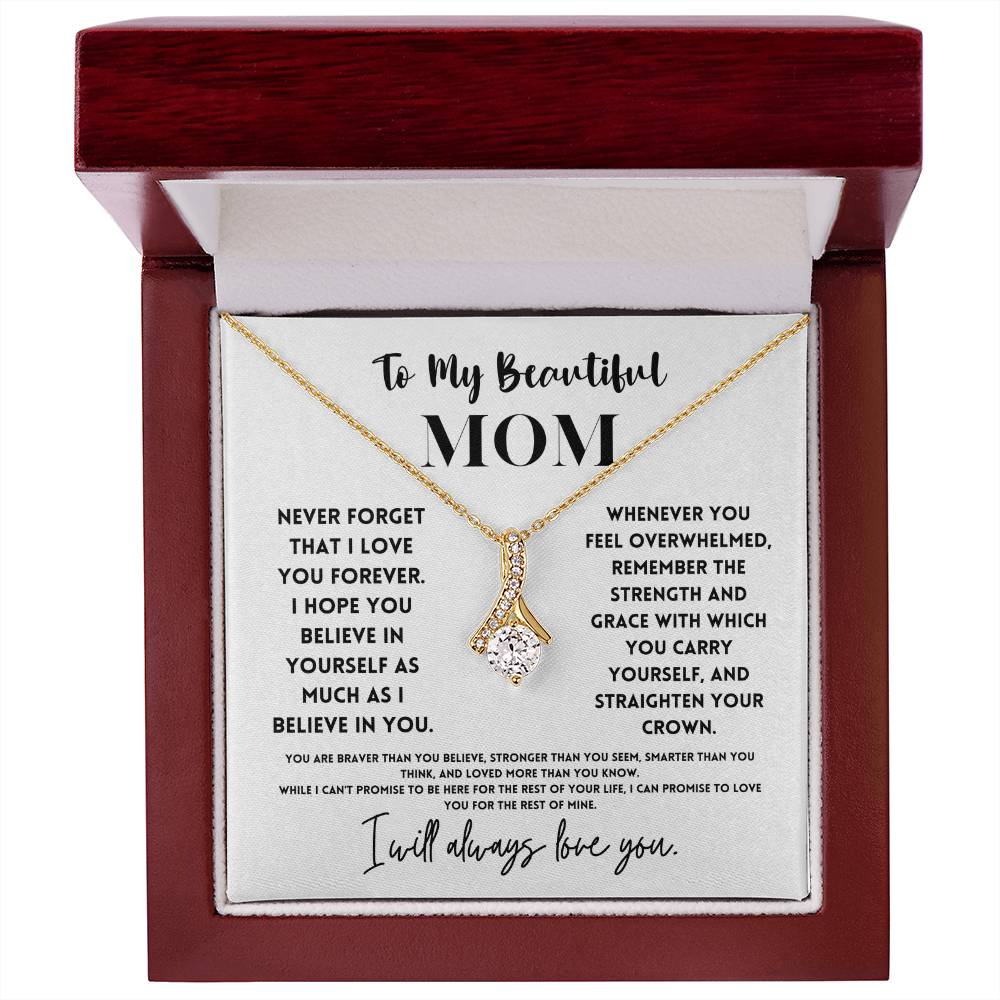 Beautiful Mom Necklace Gift from Daughter or Son