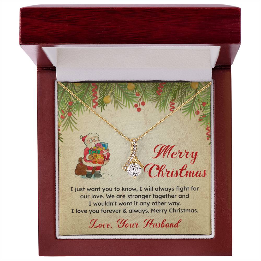 Christmas Gift for Wife from Husband Necklace with Heartfelt Message