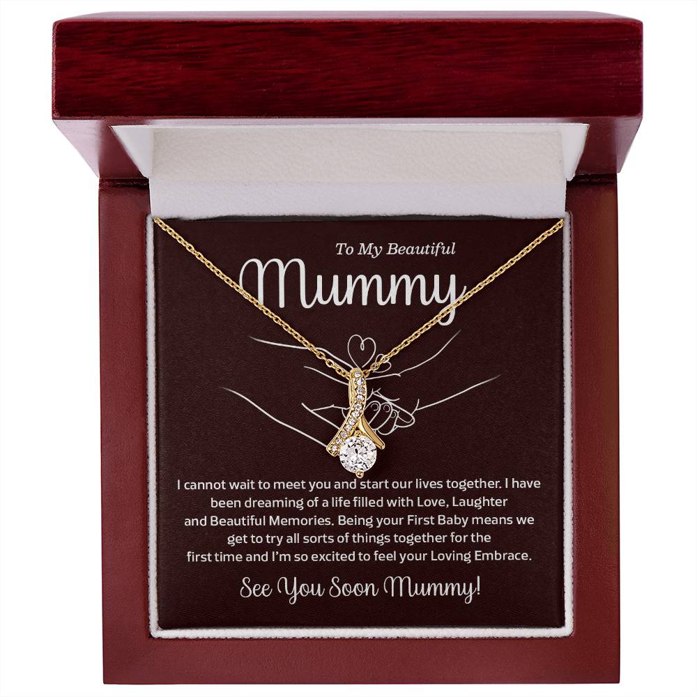 To My Mummy Necklace – Baby Bump Gift for First Baby