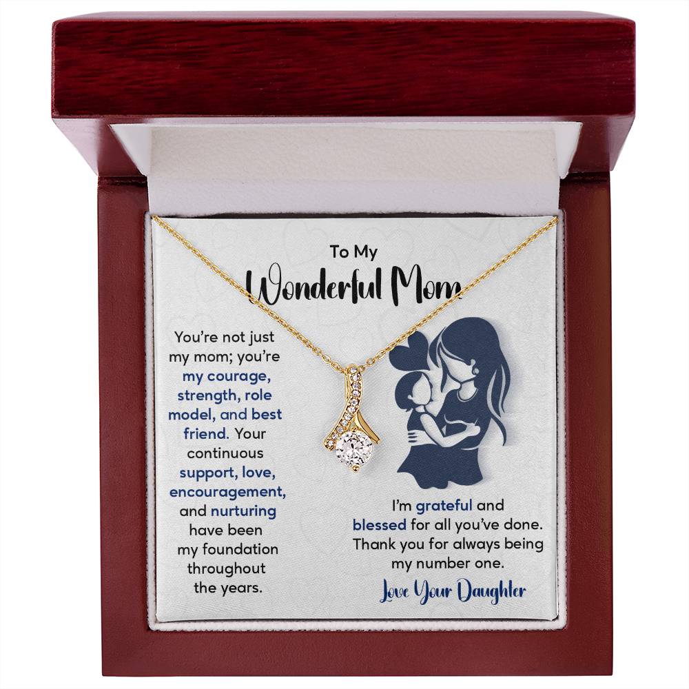 Gift for Mom from Daughter – Message Card Jewelry Box
