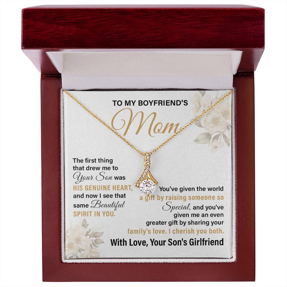 To My Boyfriend's Mom – Appreciation Gift for Future Mother-in-Law Necklace Gift from Girlfriend