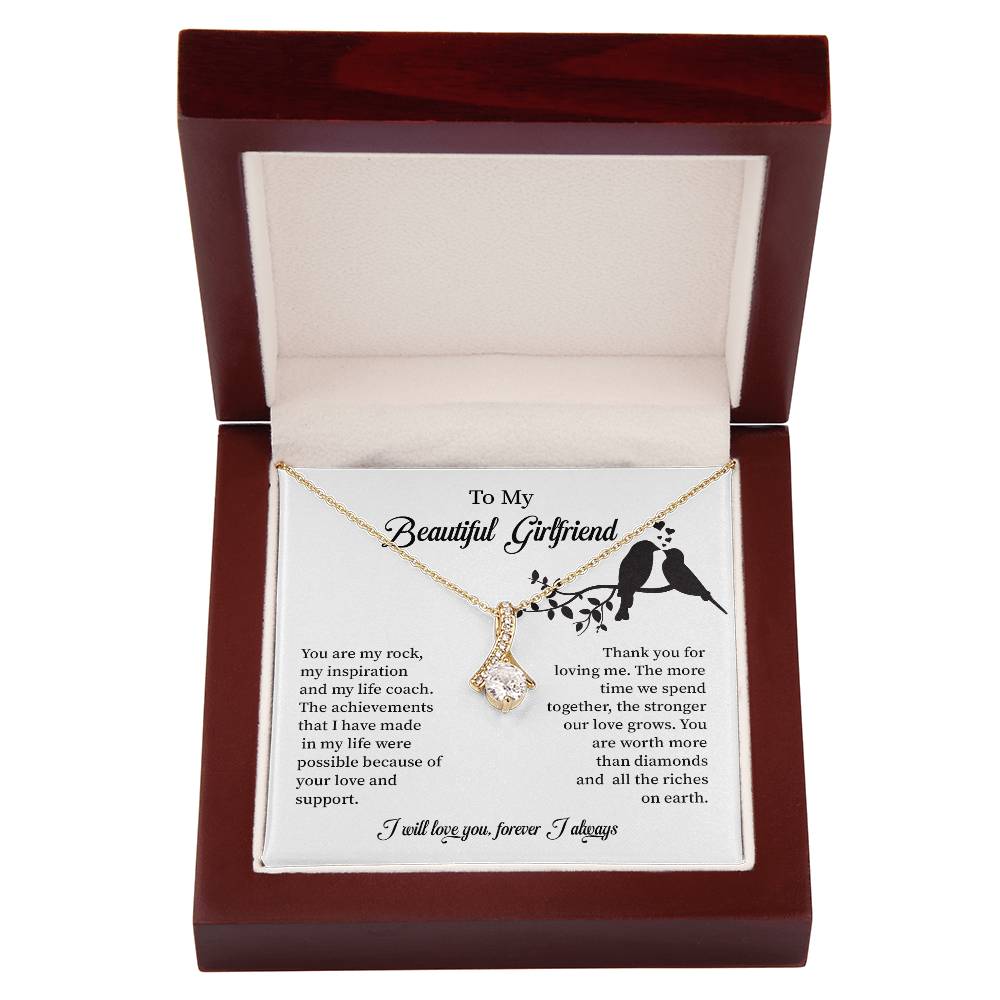 Emotional Girlfriend Necklace Gift with Message Card