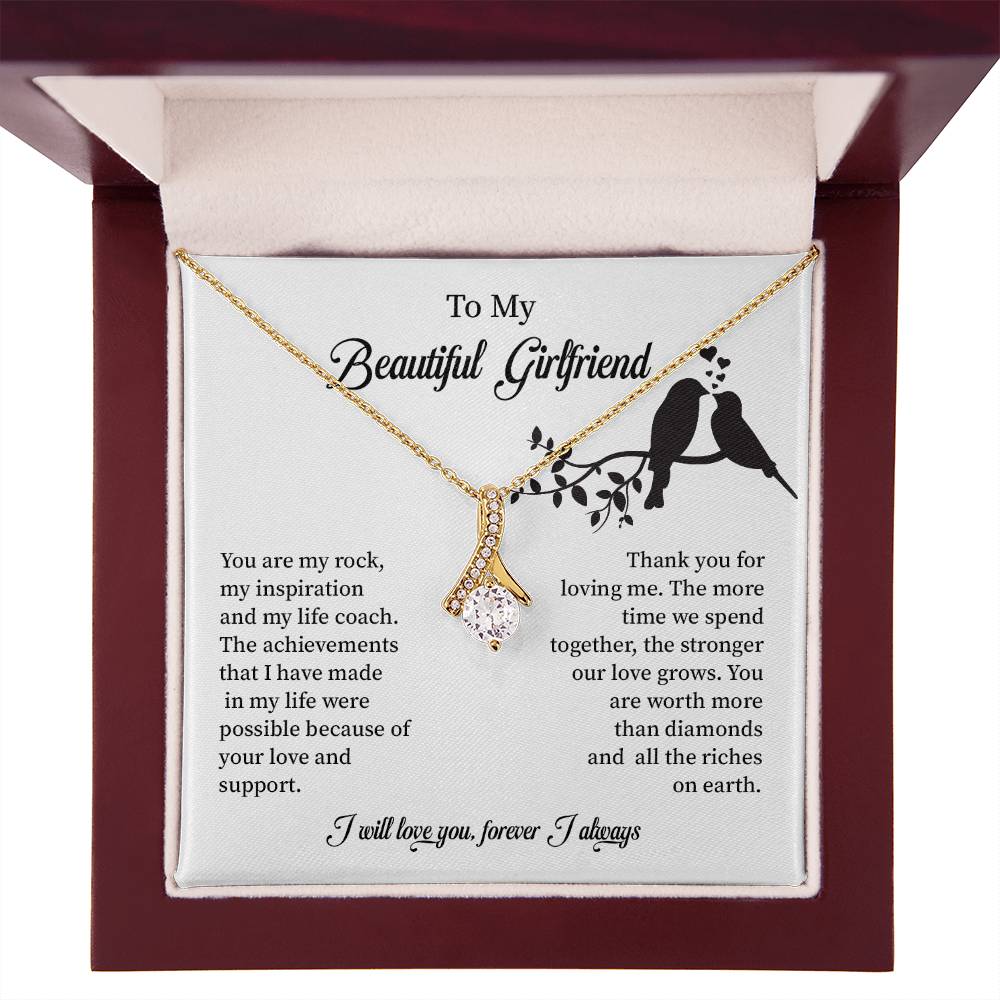 Emotional Girlfriend Necklace Gift with Message Card