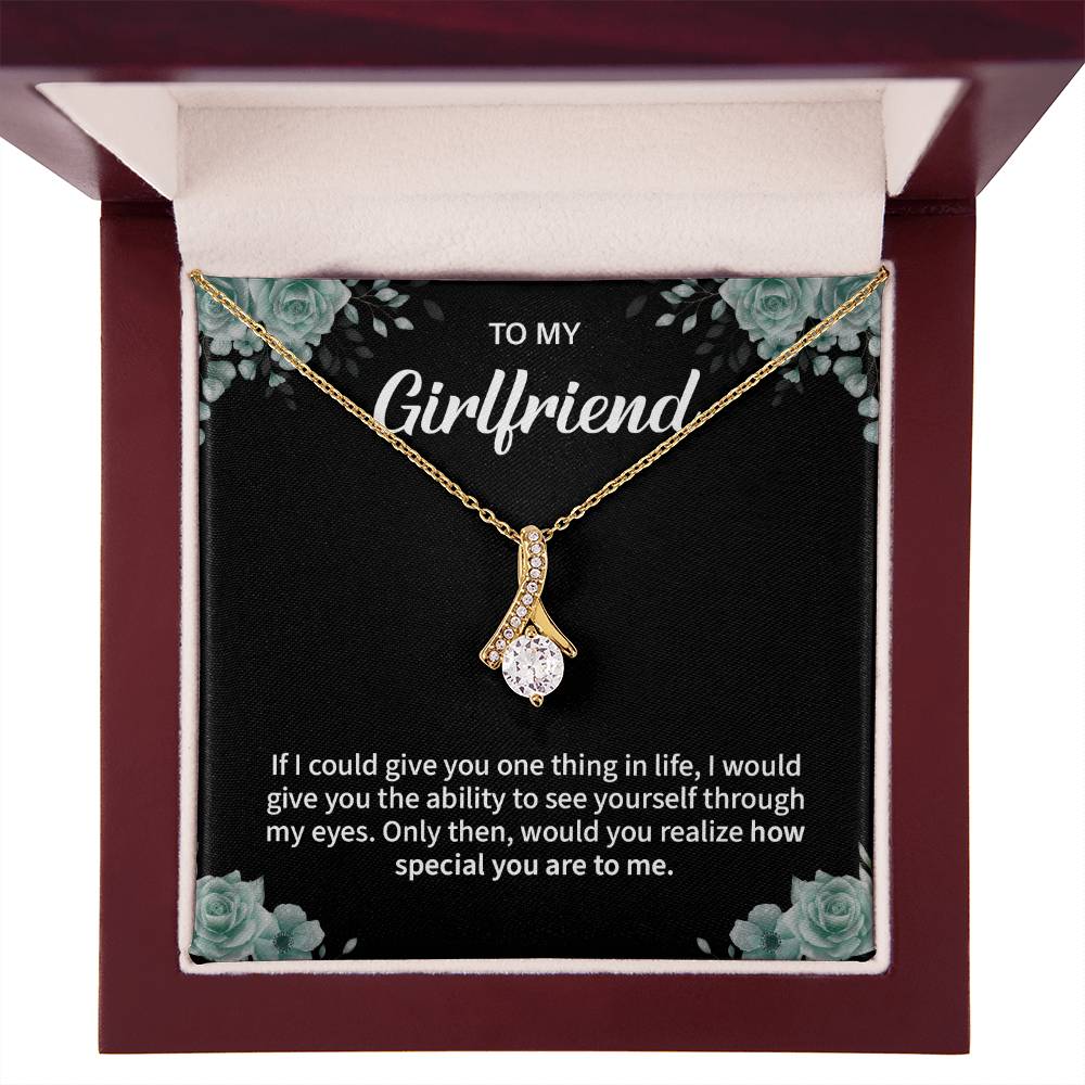 To My Girlfriend Necklace – Jewelry Gift with Message Card