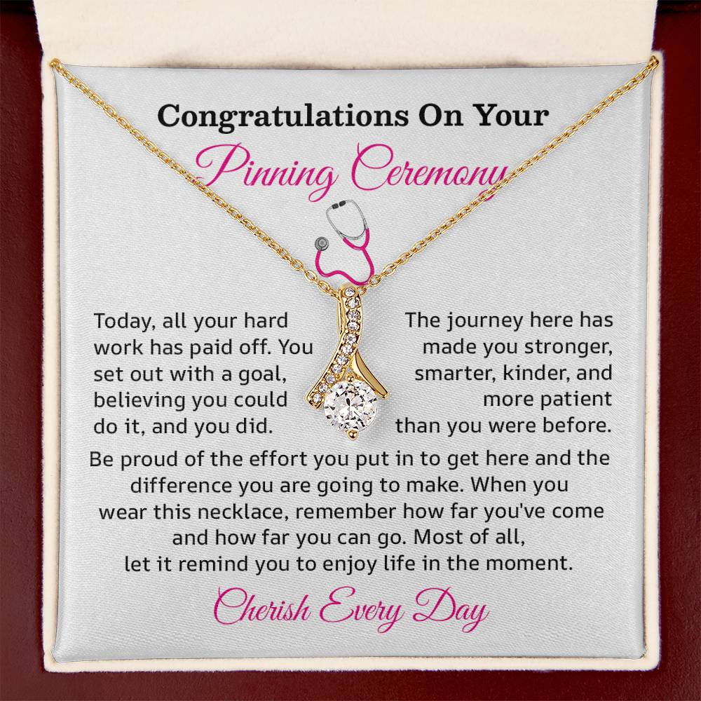 Congratulations On Your Pinning Ceremony Necklace Pinning Ceremony Necklace Gift Congratulations Pinning Ceremony Jewelry Strength And Growth Necklace Gift Pinning Ceremony Milestone Necklace Pinning Ceremony Graduation Necklace Gift