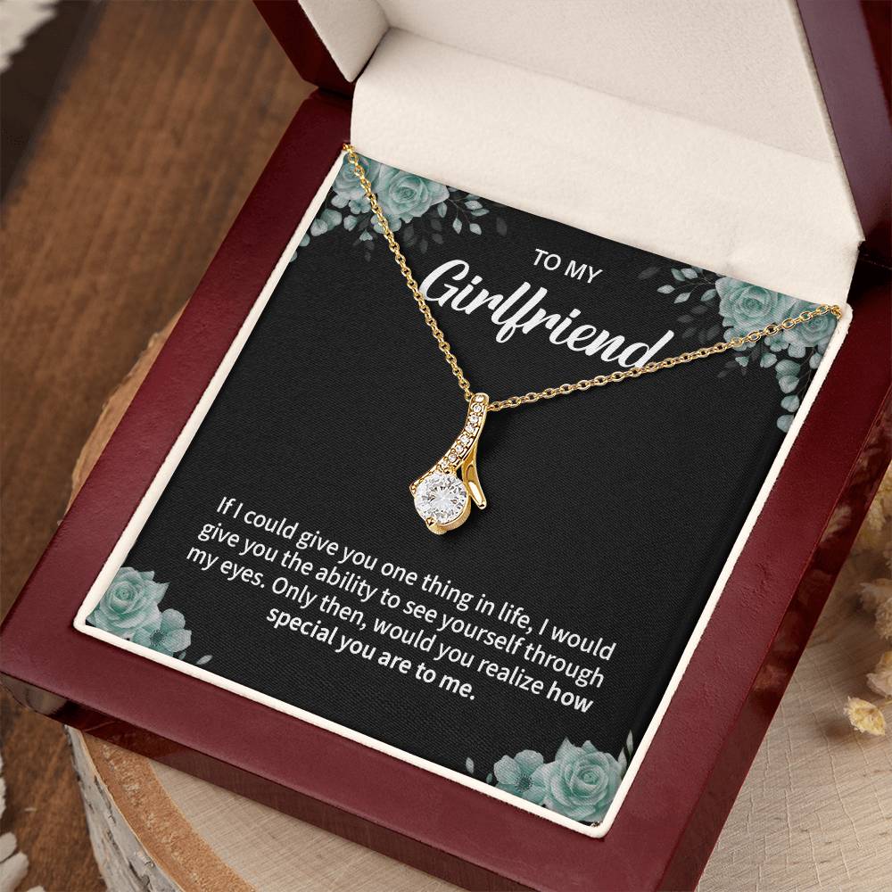 To My Girlfriend Necklace – Jewelry Gift with Message Card