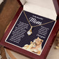 Mom Necklace Gift from Child – I Love You Message Card