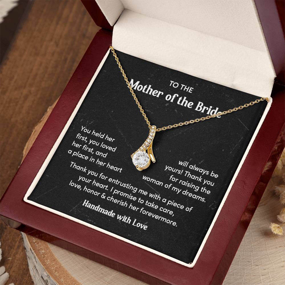 To The Mother Of The Bride Elegant Jewelry For Family Connection Thoughtful Necklace Loving Pendant With Message Elegant Pendant For A Mother’s Love Thank You Pendant Beautiful Necklace For A Special Connection Heartfelt Necklace For Her