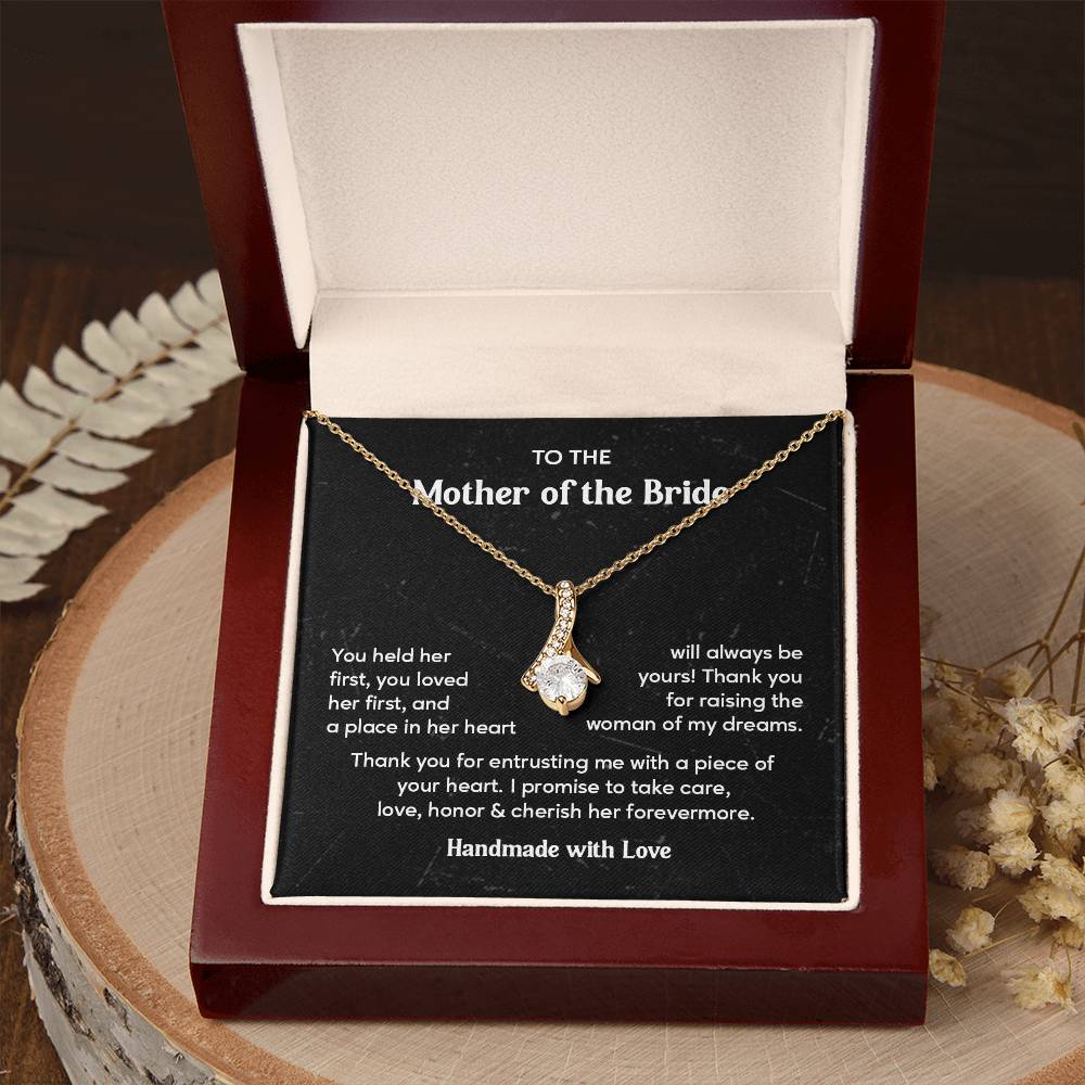 To The Mother Of The Bride Elegant Jewelry For Family Connection Thoughtful Necklace Loving Pendant With Message Elegant Pendant For A Mother’s Love Thank You Pendant Beautiful Necklace For A Special Connection Heartfelt Necklace For Her