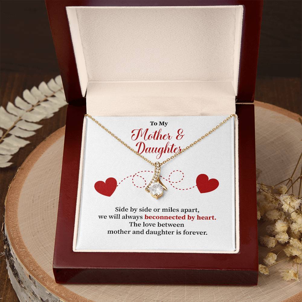 Mother and Daughter Necklace Gift with Message Card