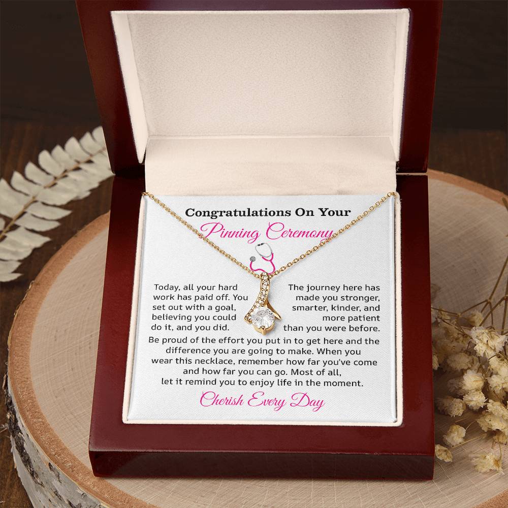 Congratulations On Your Pinning Ceremony Necklace Pinning Ceremony Necklace Gift Congratulations Pinning Ceremony Jewelry Strength And Growth Necklace Gift Pinning Ceremony Milestone Necklace Pinning Ceremony Graduation Necklace Gift