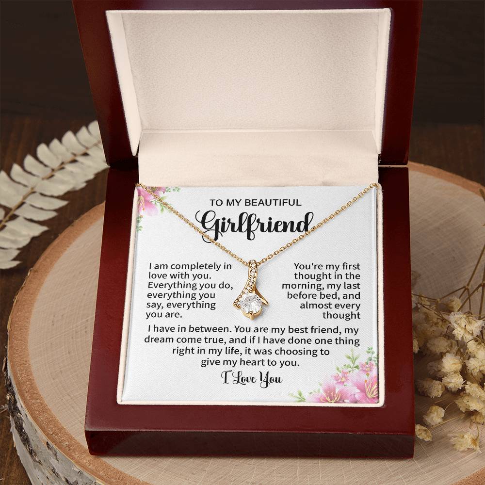 Romantic Girlfriend Necklace Gift with Message Card