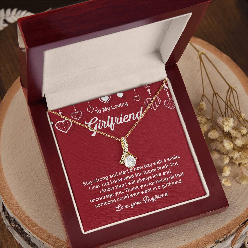 Loving Girlfriend Necklace – Gift for Her with Message Card