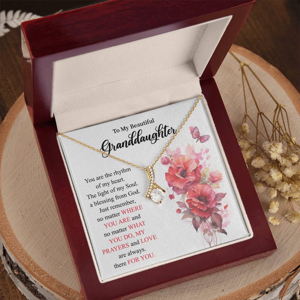 Granddaughter Necklace Gift – Blessing from God Message Box