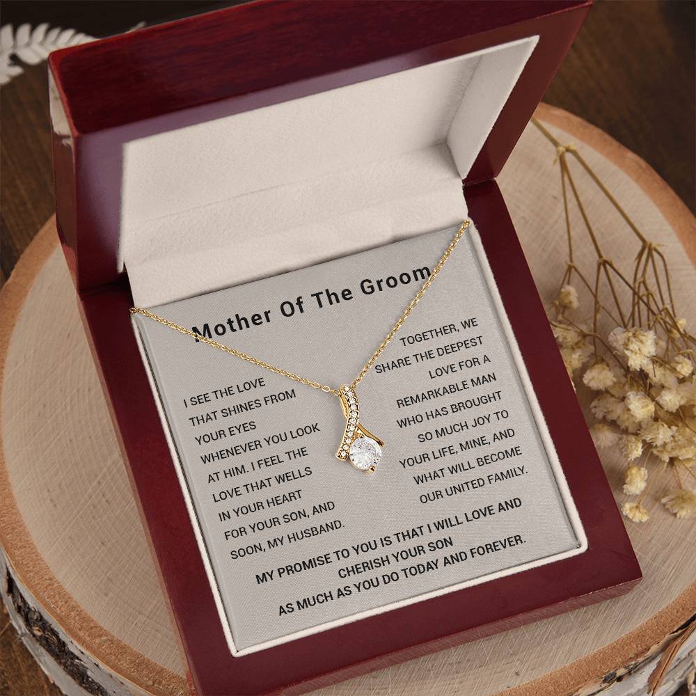 Bride to Groom's Mom Wedding Day Necklace