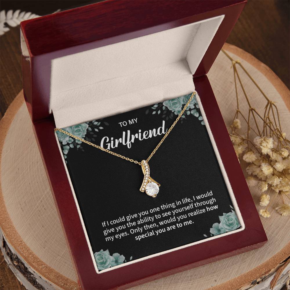 To My Girlfriend Necklace – Jewelry Gift with Message Card