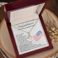United States Citizenship Gift Necklace With Message Card