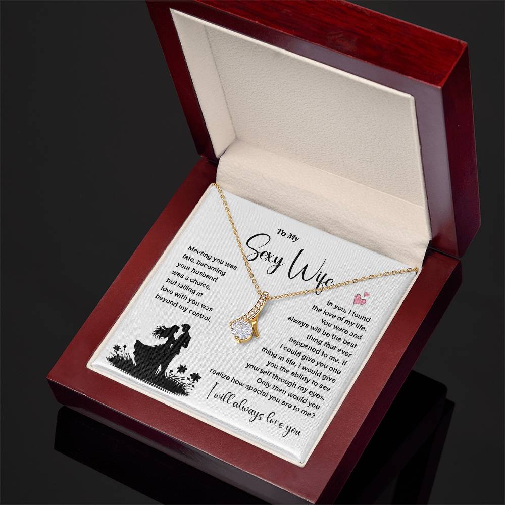 Sexy Wife Necklace Gift with Love Message Card