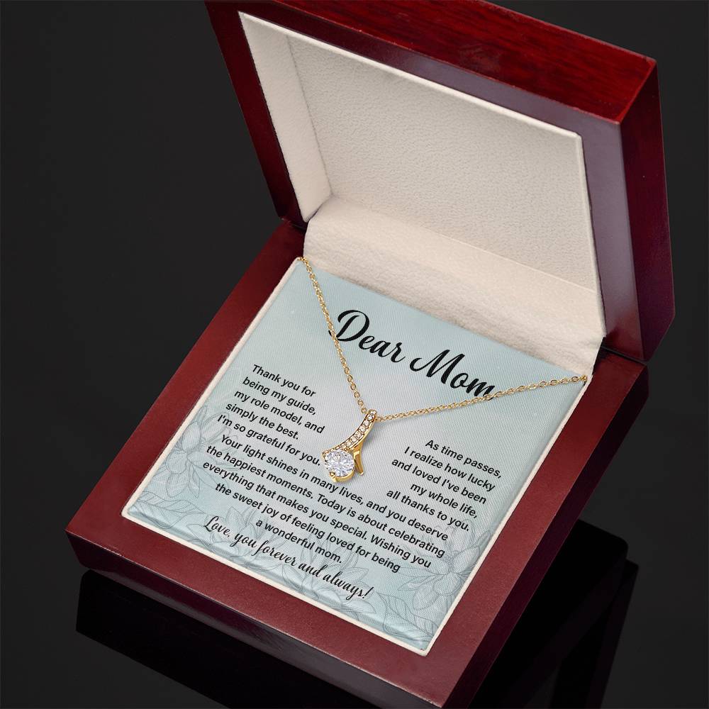 Dear Mom, Guide Pendant For Her Heartfelt Necklace For Love Role Model Jewelry For Mom Thank You Gift Sentimental Necklace Sweet Gift For A Special Woman Appreciation Necklace For Her Thoughtful Gift Sentimental Pendant