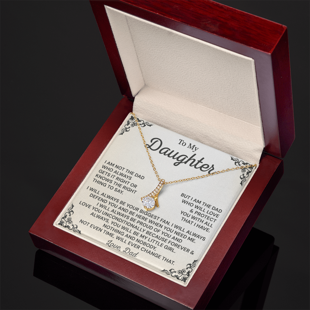 Dad to Daughter Necklace Forever Your Biggest Fan Gift