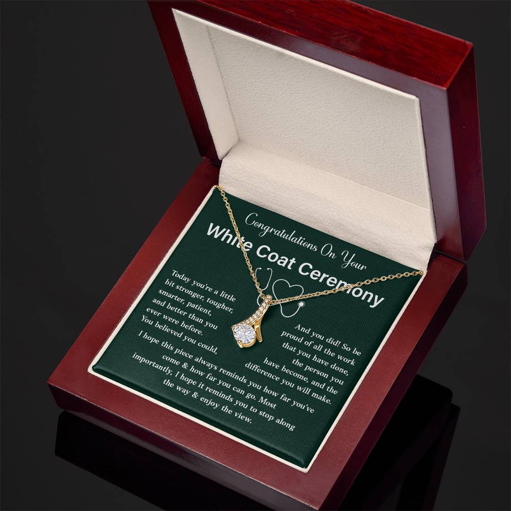 Congratulations On Your White Coat Ceremony Congratulations Necklace Stronger And Smarter Necklace Meaningful Gift For Graduates Motivational Jewelry Personal Growth Jewelry Best Wishes Necklace Enjoy The View Necklace