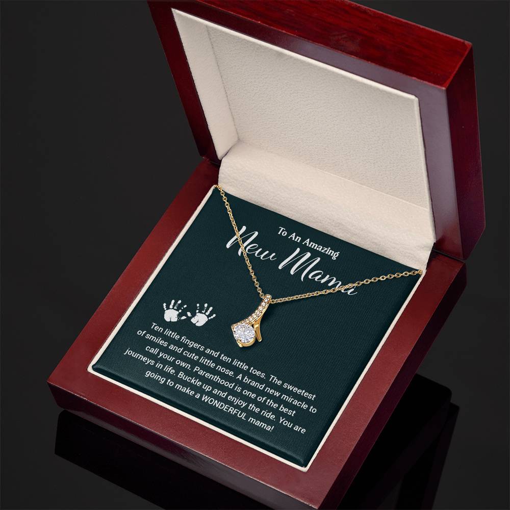 New Mama Gift Necklace – Heartfelt Message Card and Box