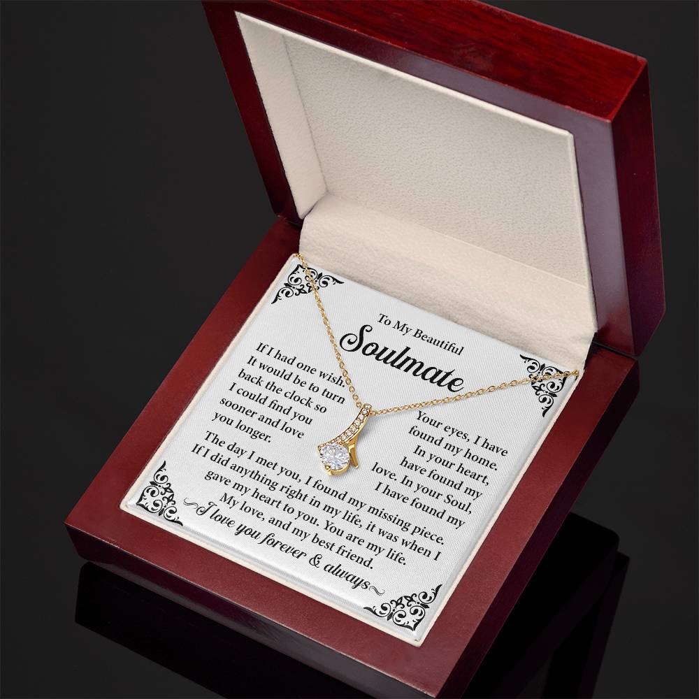 Beautiful Soulmate Necklace Gift with Message Card