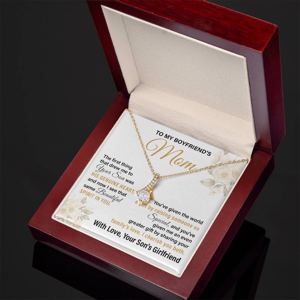 To My Boyfriend's Mom – Appreciation Gift for Future Mother-in-Law Necklace Gift from Girlfriend
