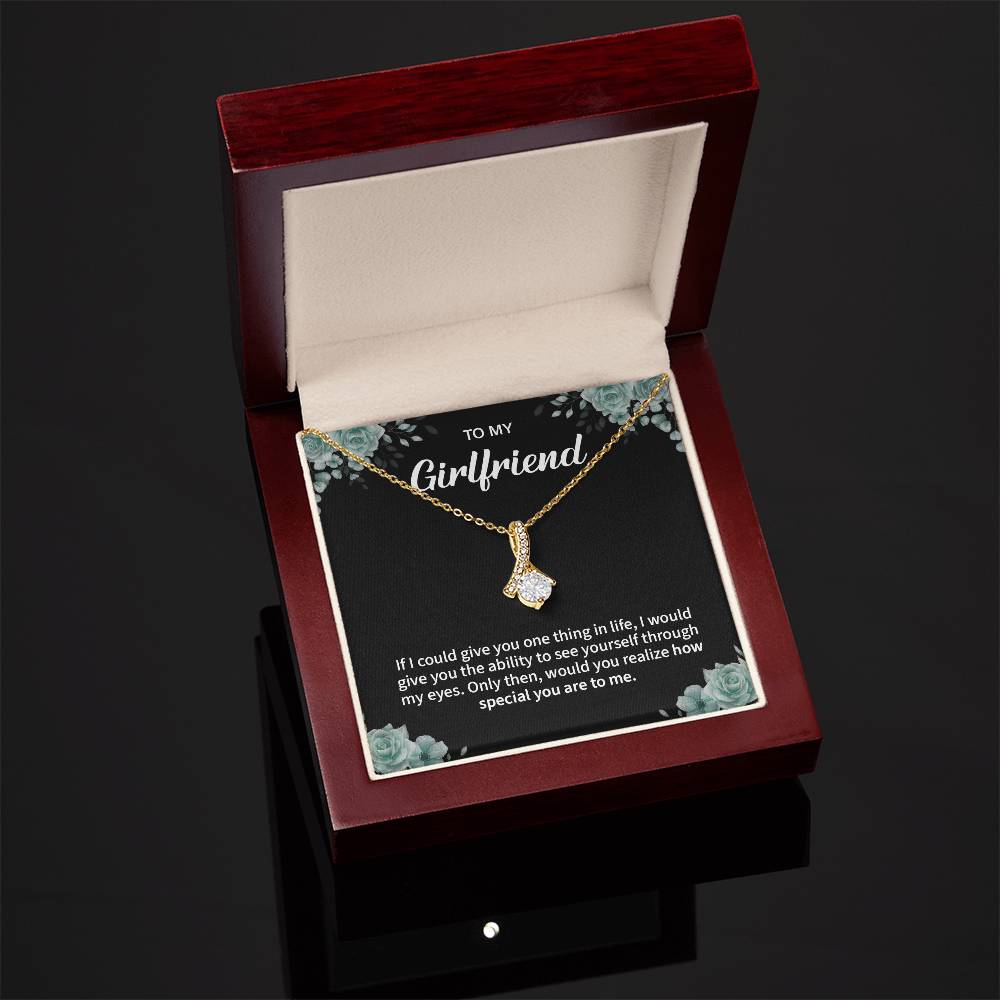 To My Girlfriend Necklace – Jewelry Gift with Message Card