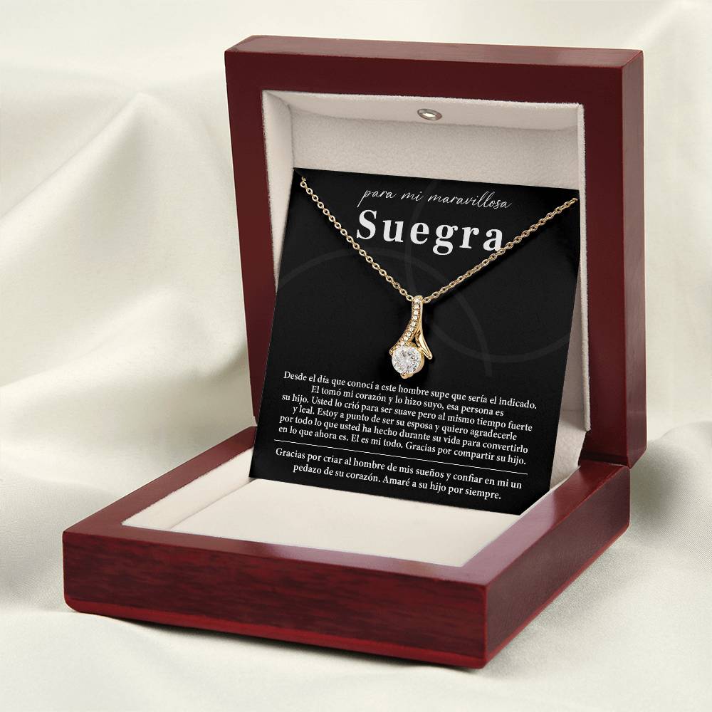 Collar Para Mi Maravillosa Suegra Regalo De Bodas Sincero De Su Hijo Regalo De Bodas Para Suegra Joyas Sentimentales Para Suegra Regalo Especial Para La Mamá Del Novio Regalo Significativo Para La Madre Del Novio Recuerdo Del Día De La Boda De La Suegra