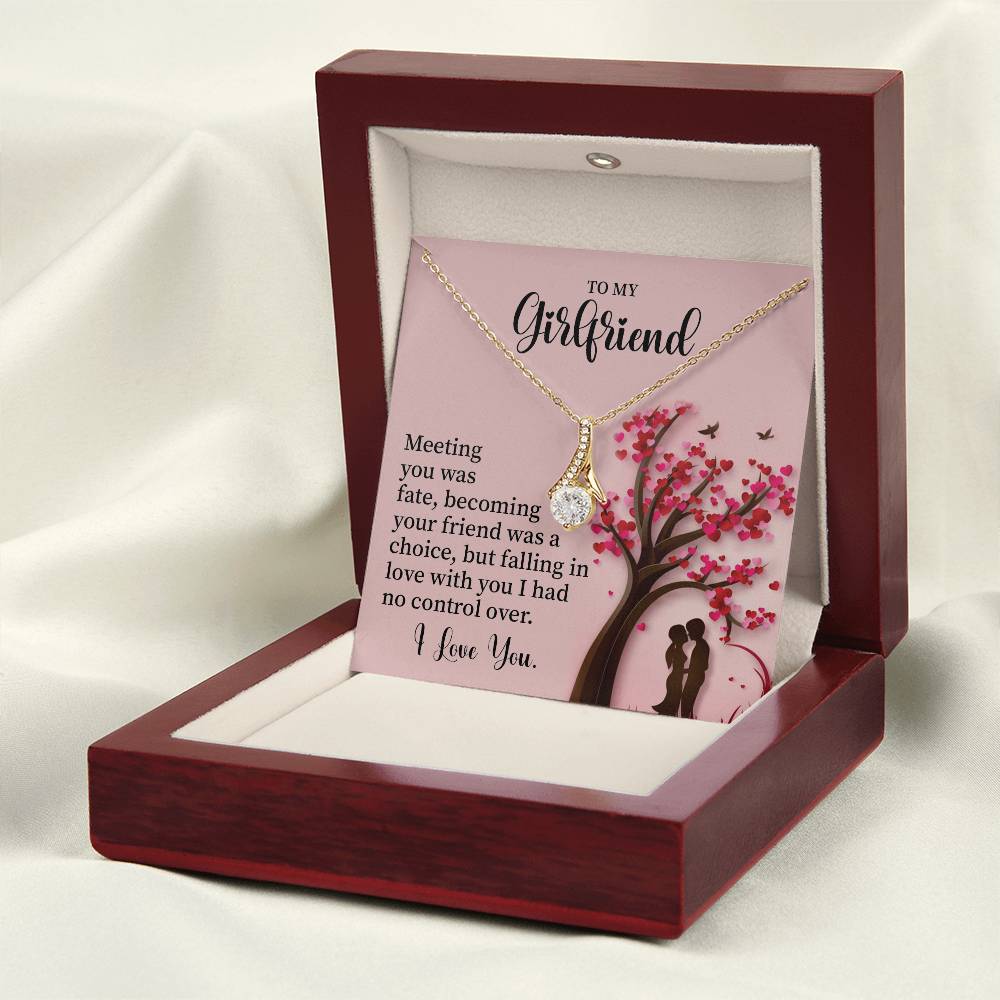 Girlfriend Necklace Romantic Gift with Message Card