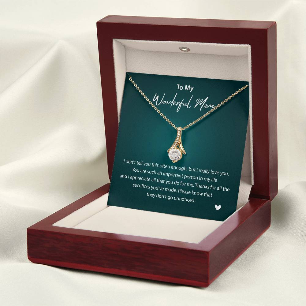 To My Wonderful Mom Wonderful Mom Necklace Gift Unique Gift For Mother-child Bond Unique Gift For Mother-child Bond Necklace For Family Bond Thoughtful Gift For Mother-child Bond Spiritual Bond With Mom Necklace Spiritual Bond With Mom Necklace