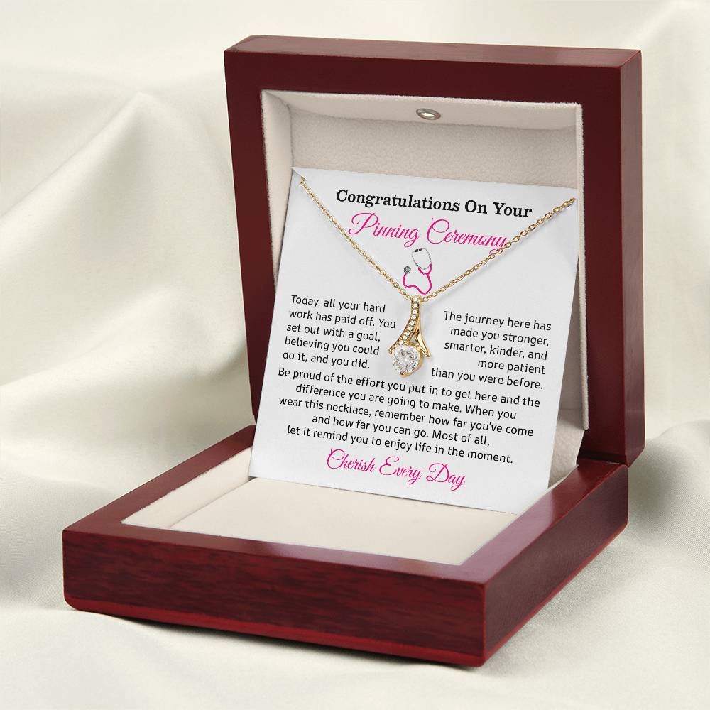 Congratulations On Your Pinning Ceremony Necklace Pinning Ceremony Necklace Gift Congratulations Pinning Ceremony Jewelry Strength And Growth Necklace Gift Pinning Ceremony Milestone Necklace Pinning Ceremony Graduation Necklace Gift