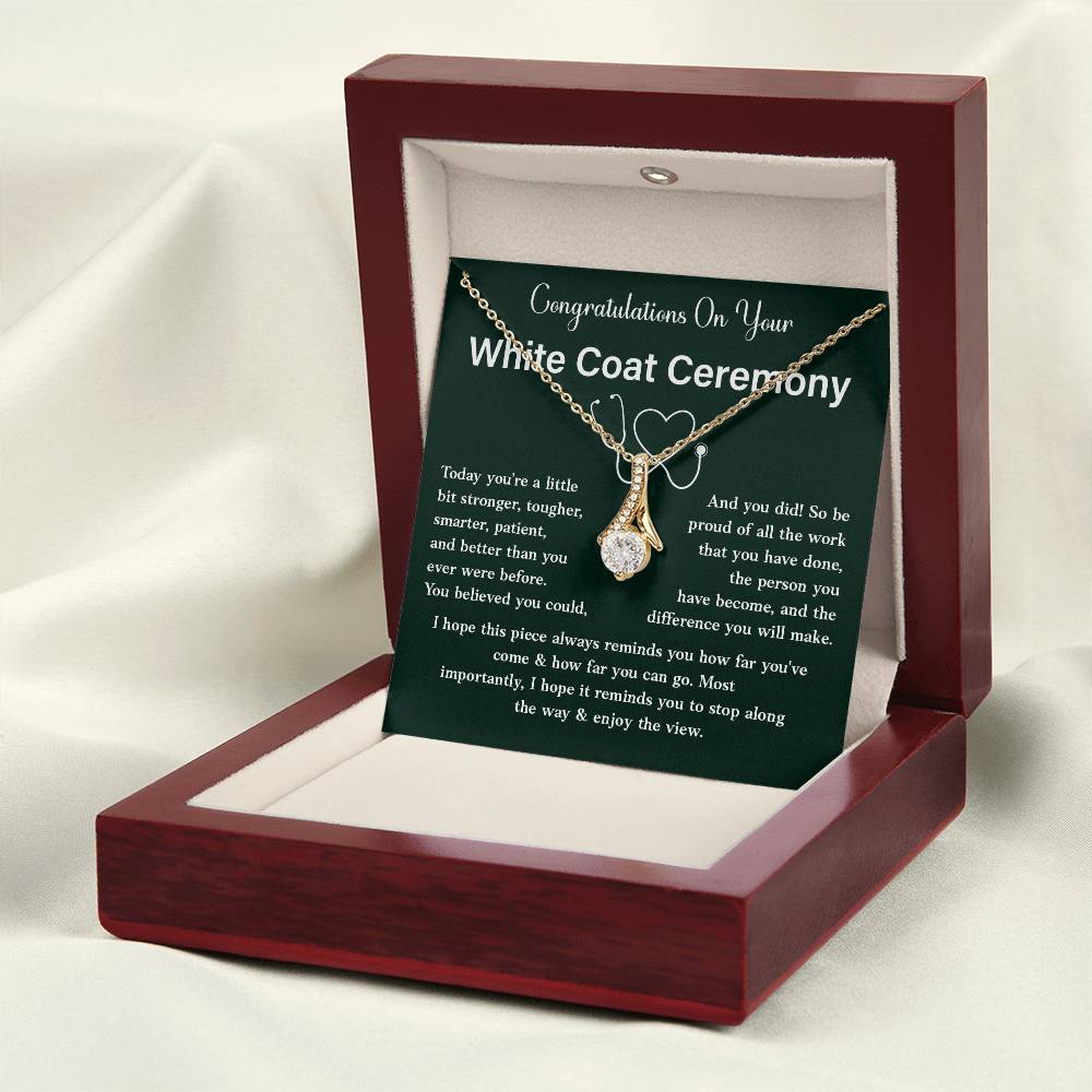 Congratulations On Your White Coat Ceremony Congratulations Necklace Stronger And Smarter Necklace Meaningful Gift For Graduates Motivational Jewelry Personal Growth Jewelry Best Wishes Necklace Enjoy The View Necklace