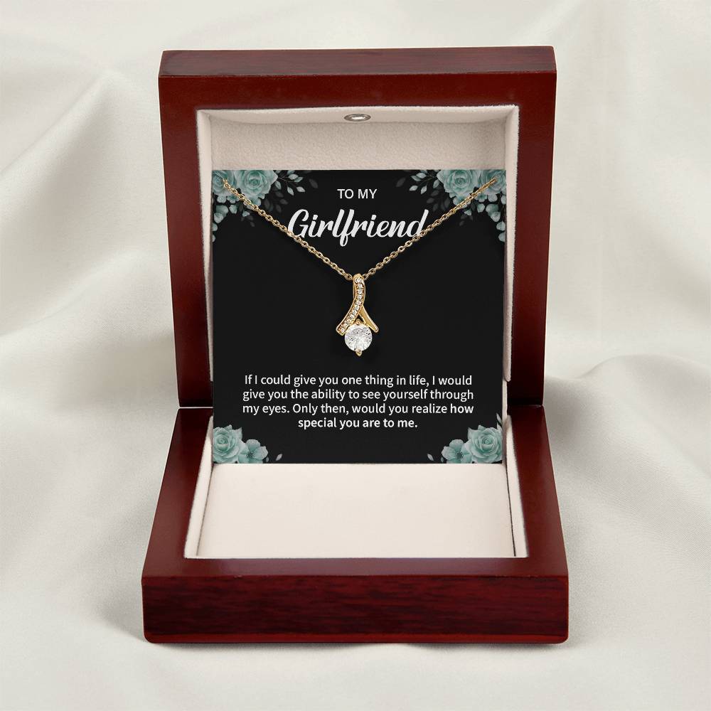 To My Girlfriend Necklace – Jewelry Gift with Message Card