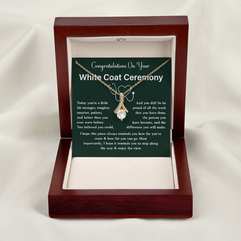 Congratulations On Your White Coat Ceremony Congratulations Necklace Stronger And Smarter Necklace Meaningful Gift For Graduates Motivational Jewelry Personal Growth Jewelry Best Wishes Necklace Enjoy The View Necklace