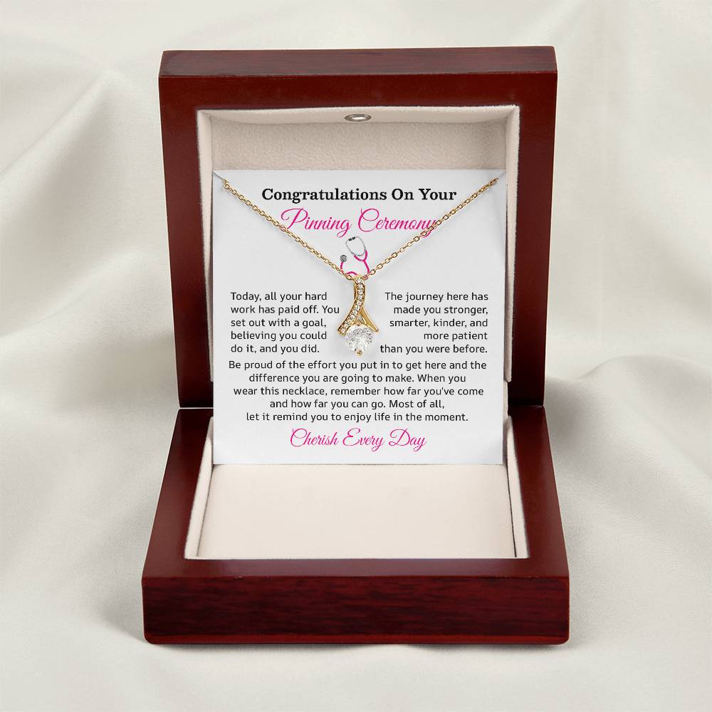 Congratulations On Your Pinning Ceremony Necklace Pinning Ceremony Necklace Gift Congratulations Pinning Ceremony Jewelry Strength And Growth Necklace Gift Pinning Ceremony Milestone Necklace Pinning Ceremony Graduation Necklace Gift