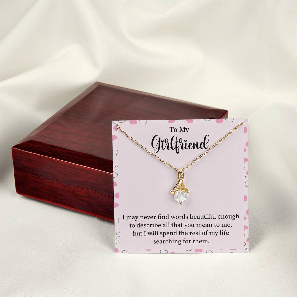 Romantic Girlfriend Necklace Gift with Message Card