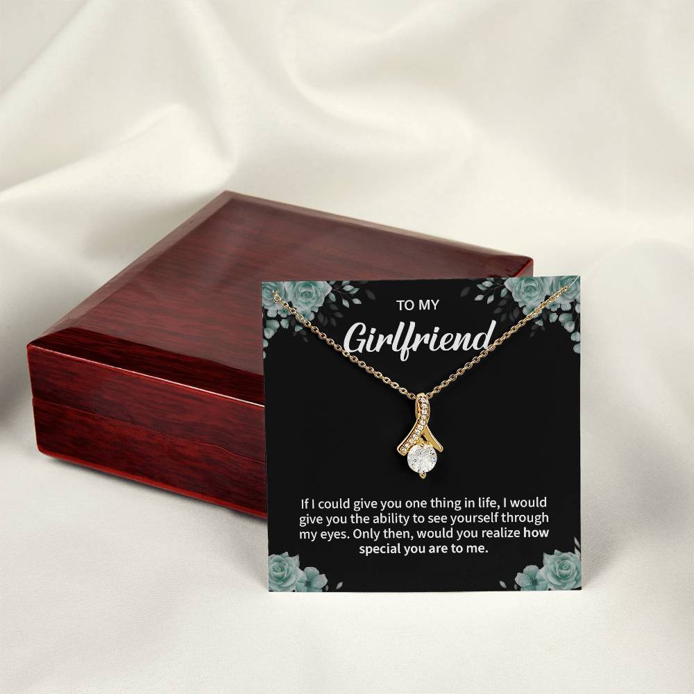 To My Girlfriend Necklace – Jewelry Gift with Message Card