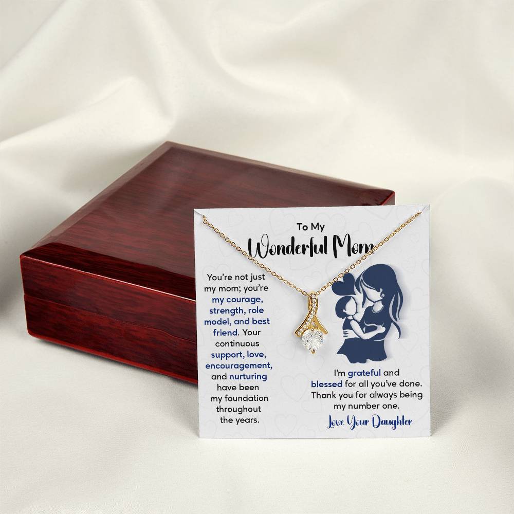 Gift for Mom from Daughter – Message Card Jewelry Box