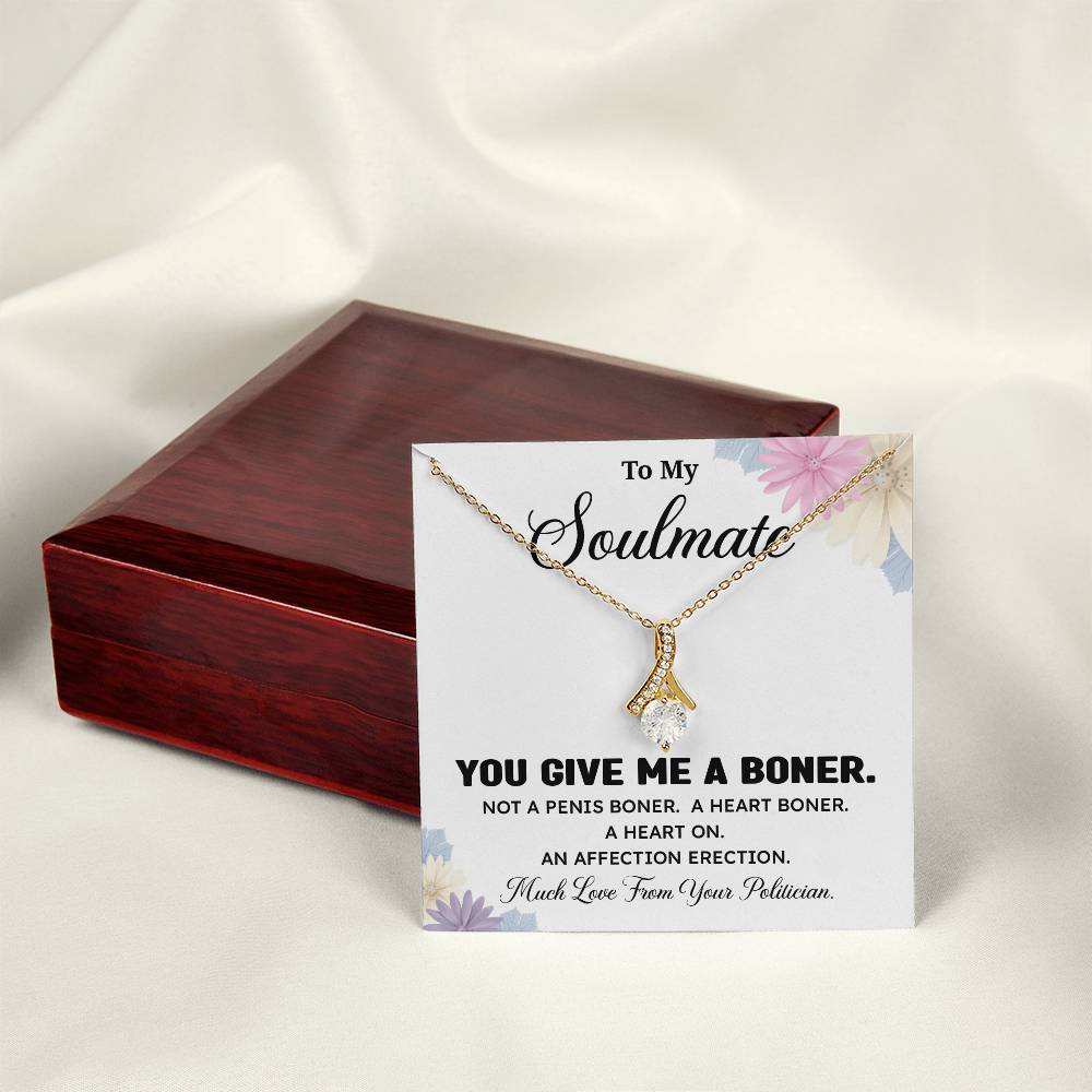 Funny Politician Gift for Her Soulmate Necklace