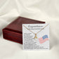United States Citizenship Gift Necklace With Message Card