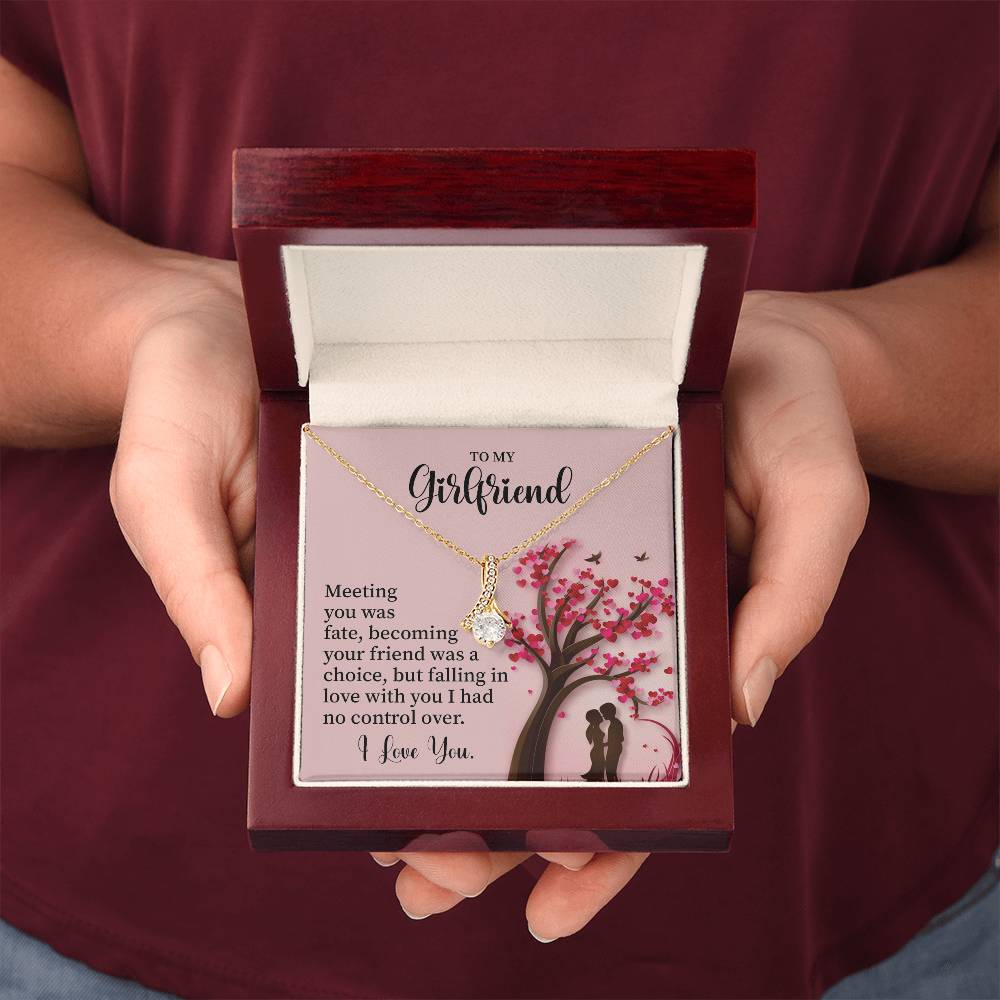 Girlfriend Necklace Romantic Gift with Message Card