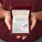 United States Citizenship Gift Necklace With Message Card