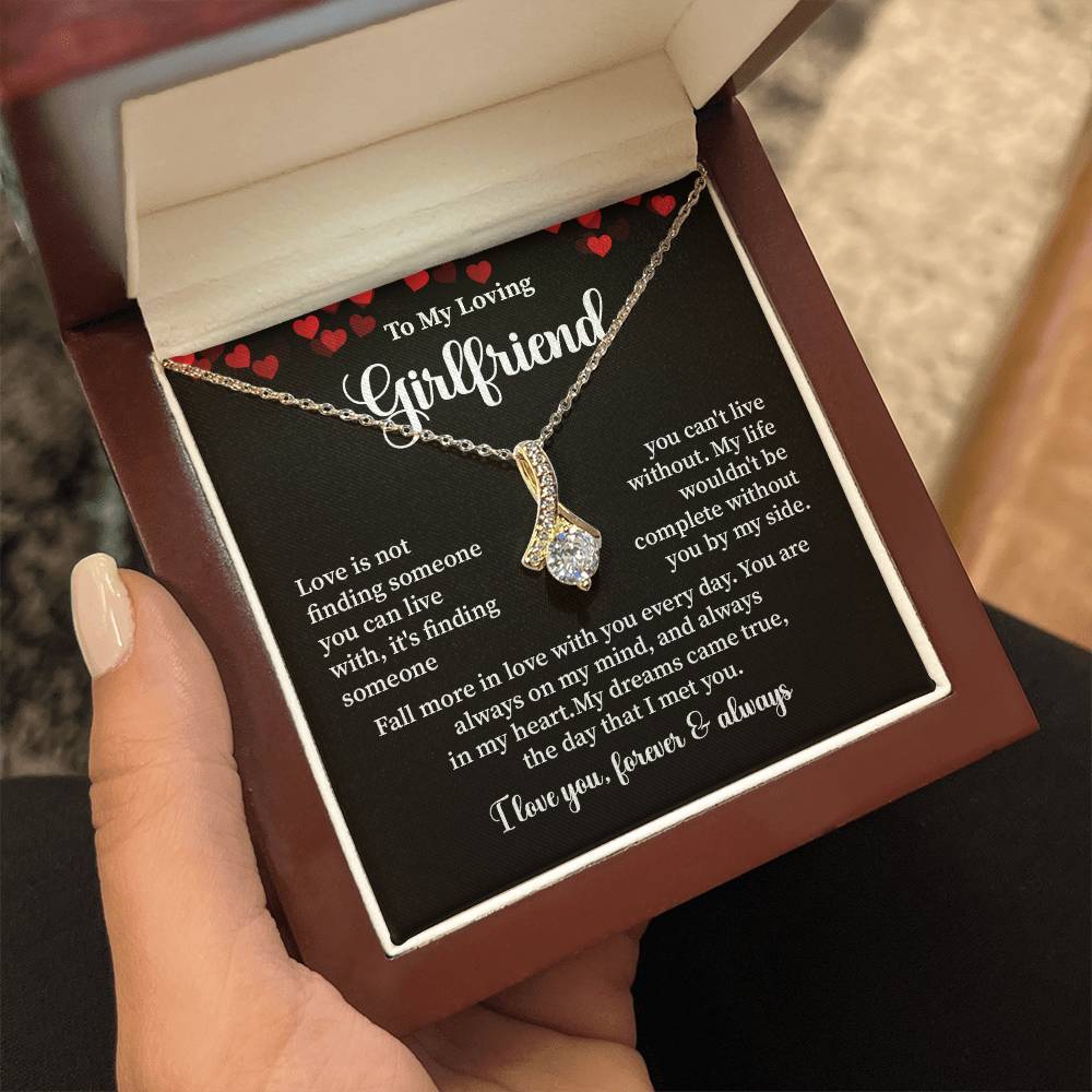 To My Loving Girlfriend Necklace with Message Card