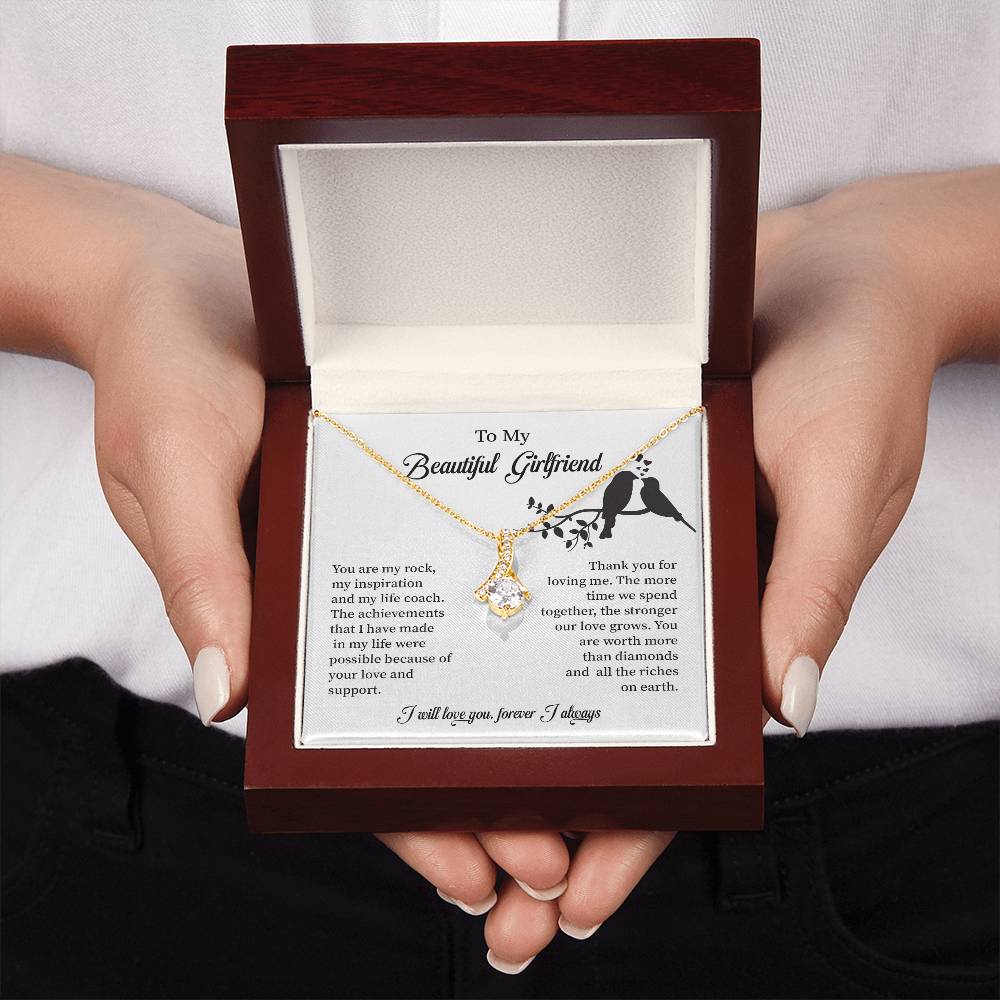 Emotional Girlfriend Necklace Gift with Message Card